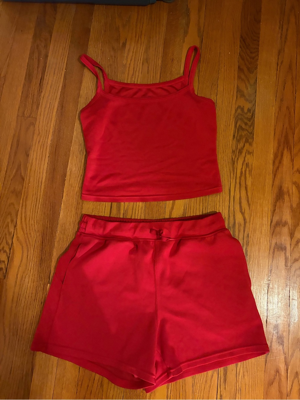 Red Tank Top & Matching Shorts Set
